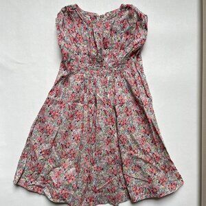 mabo liberty cotton lawn dress with ruched empire waist | size 6-7